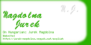 magdolna jurek business card